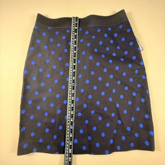 INC International Concepts Black Pencil Skirt with Blue Polka Dots Womens 8P - Picture 5 of 9